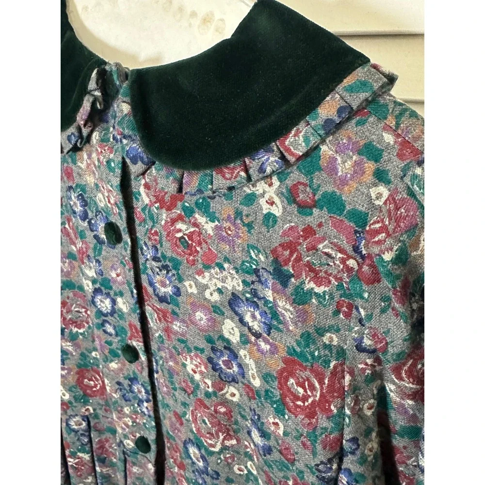 Vtg Laura Ashley Mother & Child Matching Dress Set Great Britain Viyella floral